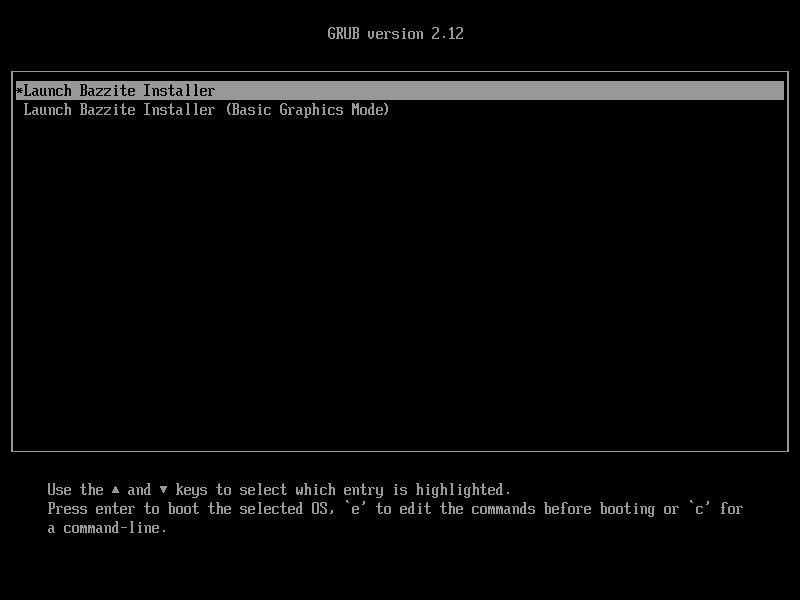 AeroCore OS Live 安装器 GRUB 启动菜单截图|800x600, 70%