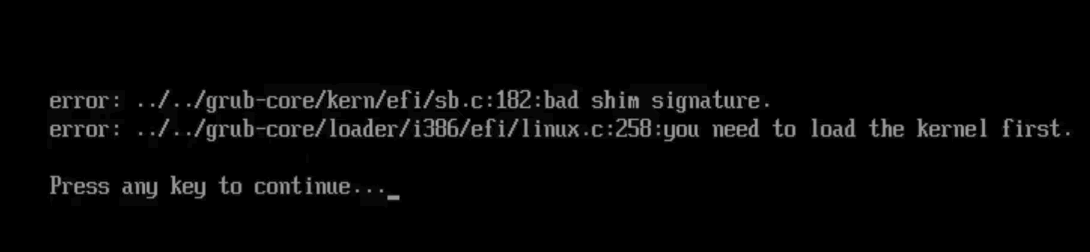 You need to load the kernel first
